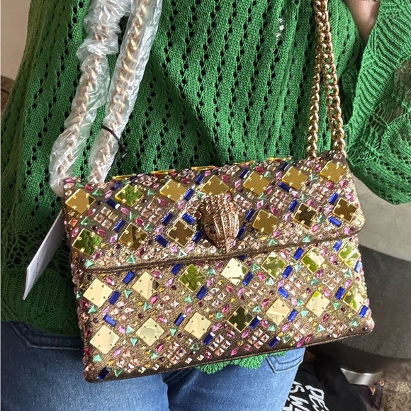 Kurt Geiger Handbags - Authentic KURT GEIGER LONDON mirror/Crystals flap magnetic crossbody/ shoulder